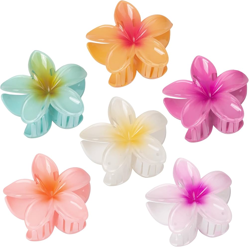 Hawaiian Flower Hair Claws
